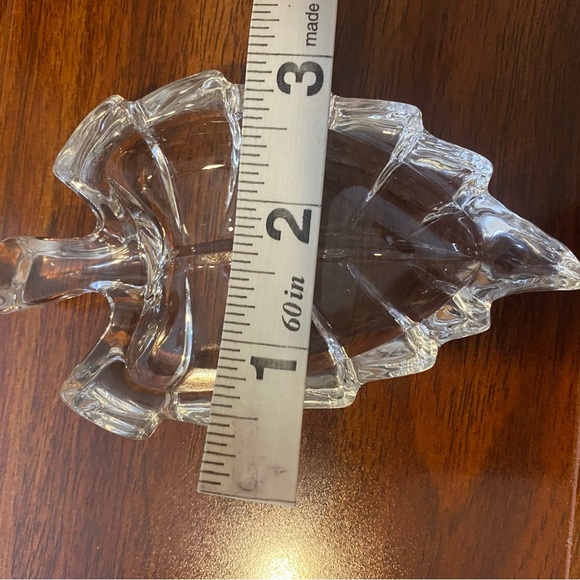 Crystal Clear Lead Fall vibes Leaf-Shaped Dish 4” - Picture 6 of 8